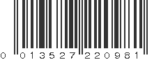 UPC 013527220981