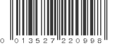 UPC 013527220998