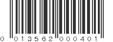 UPC 013562000401