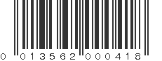 UPC 013562000418