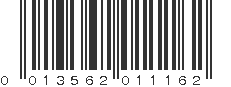 UPC 013562011162