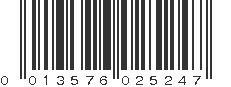 UPC 013576025247