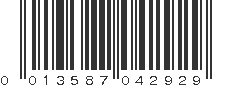 UPC 013587042929