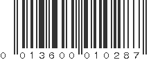 UPC 013600010287