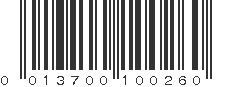 UPC 013700100260