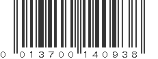 UPC 013700140938