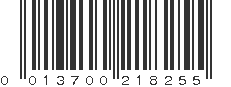 UPC 013700218255