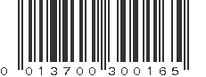 UPC 013700300165