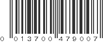 UPC 013700479007