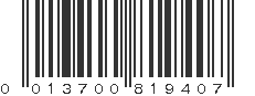 UPC 013700819407