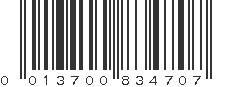 UPC 013700834707