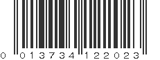 UPC 013734122023