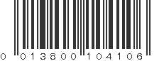 UPC 013800104106