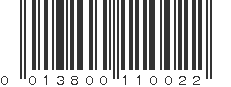 UPC 013800110022