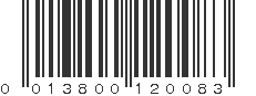 UPC 013800120083