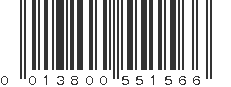 UPC 013800551566