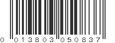 UPC 013803050837