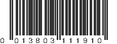 UPC 013803111910