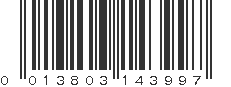 UPC 013803143997