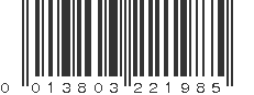 UPC 013803221985