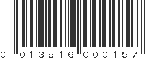 UPC 013816000157