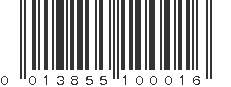 UPC 013855100016