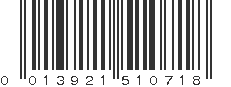 UPC 013921510718