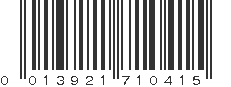 UPC 013921710415