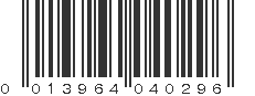 UPC 013964040296