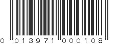 UPC 013971000108