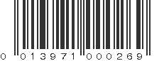 UPC 013971000269