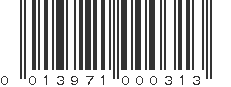 UPC 013971000313