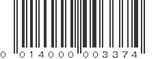 UPC 014000003374