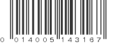 UPC 014005143167