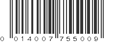 UPC 014007755009