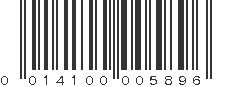 UPC 014100005896