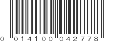 UPC 014100042778