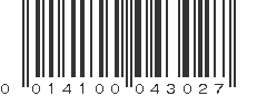 UPC 014100043027