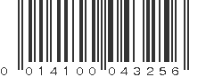 UPC 014100043256