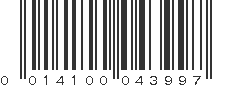 UPC 014100043997