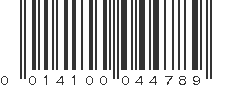 UPC 014100044789