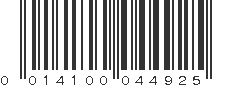 UPC 014100044925