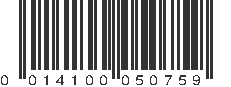 UPC 014100050759