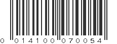 UPC 014100070054