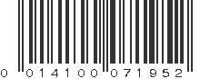 UPC 014100071952