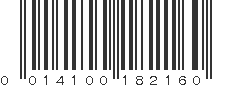 UPC 014100182160