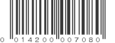 UPC 014200007080