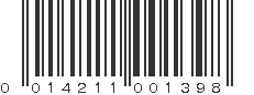 UPC 014211001398