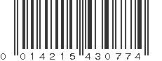 UPC 014215430774