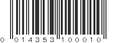 UPC 014353100010